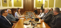 26 March 2019 The MPs with the President of the Movement for and the Cuban Ambassador to Serbia 